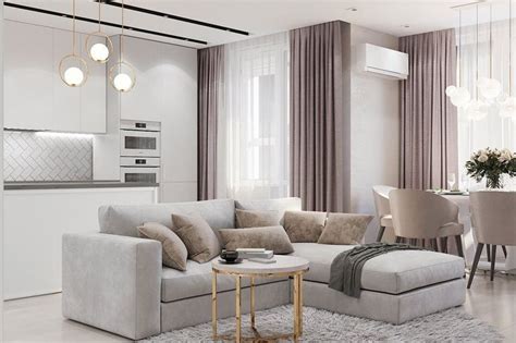 Дизайн светлой гостиной стили трендовые цвета выбор мебели 