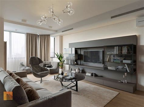 Фото дизайн гостиной из проекта Дизайн трехкомнатной квартиры 113 кв м 